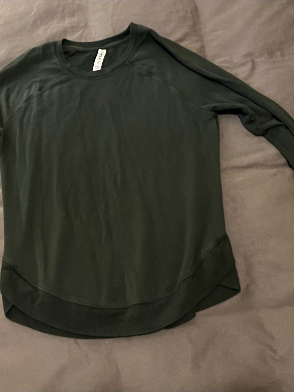 Athleta Dark Green Long Sleeve Crewneck Pullover comfy